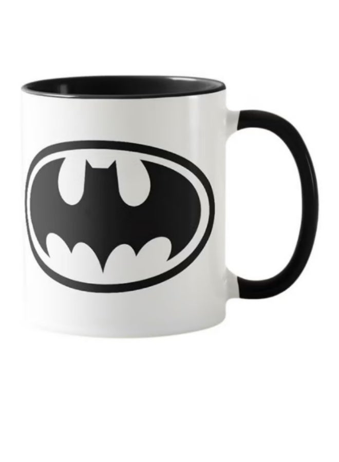 Printed Batman Mug White & Black